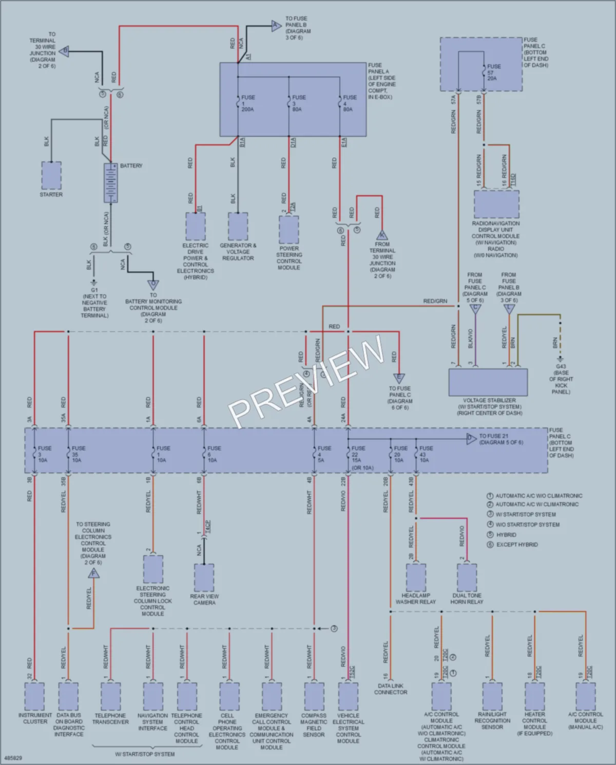 2015 Volkswagen 4D Sedan Power Distribution wiring diagram preview