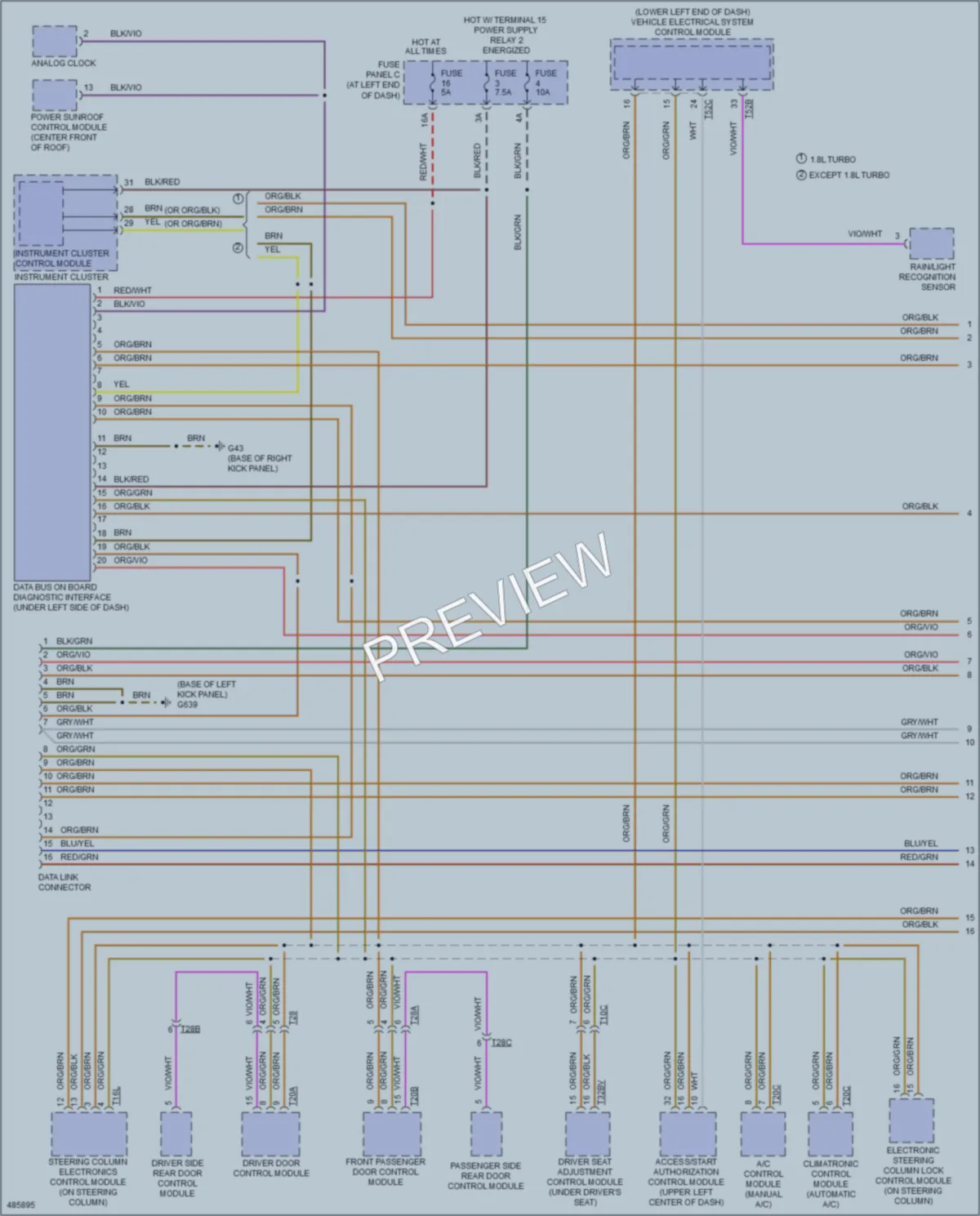 2015 Volkswagen Passat Computer Data Lines wiring diagram preview