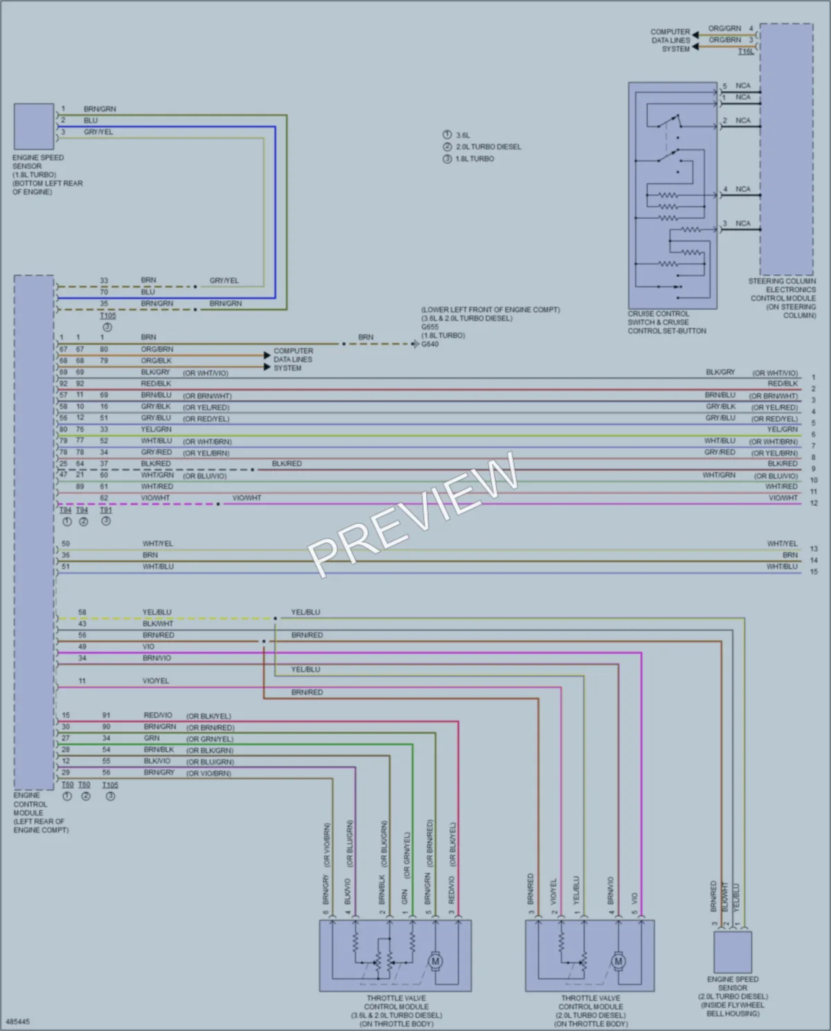 2015 Volkswagen Passat Cruise Control wiring diagram preview