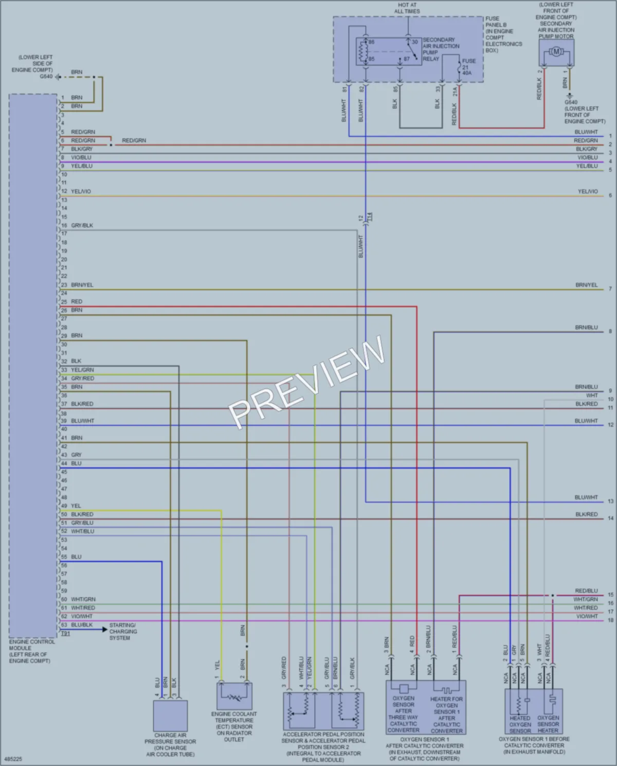 2015 Volkswagen Passat Engine Performance wiring diagram preview