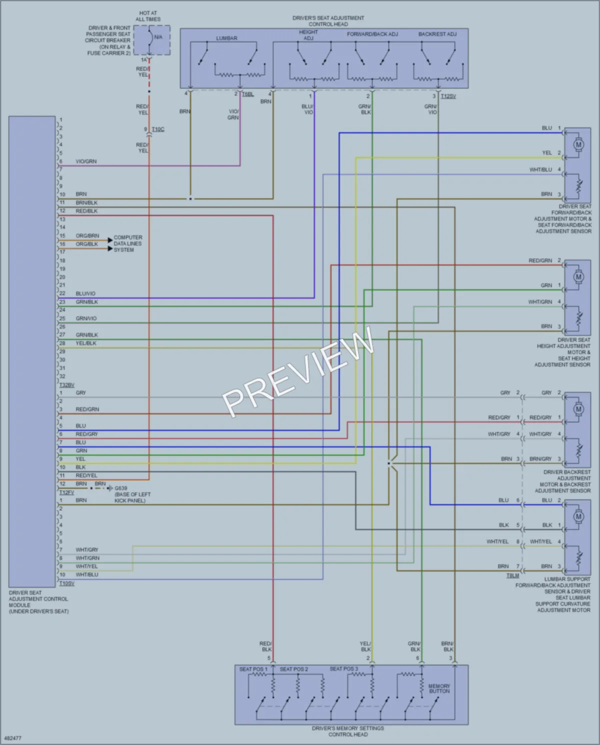 2015 Volkswagen Passat Memory Systems wiring diagram preview