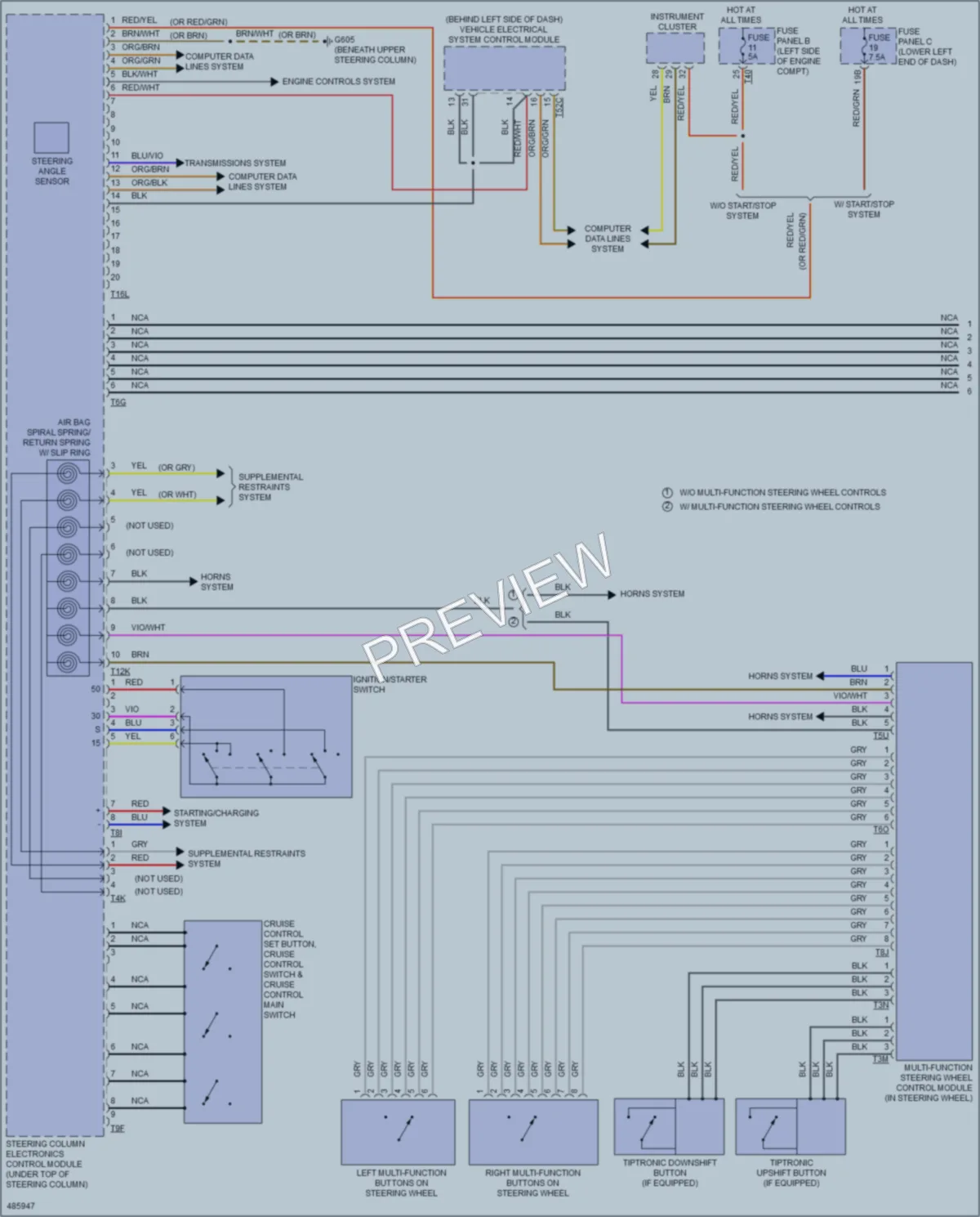 2015 Volkswagen Tiguan Body Control Modules wiring diagram preview