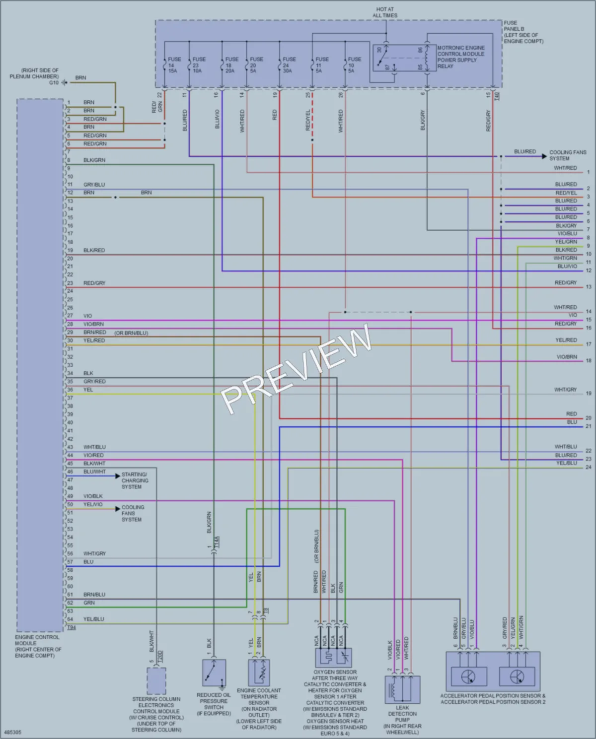 2015 Volkswagen Tiguan Engine Performance wiring diagram preview