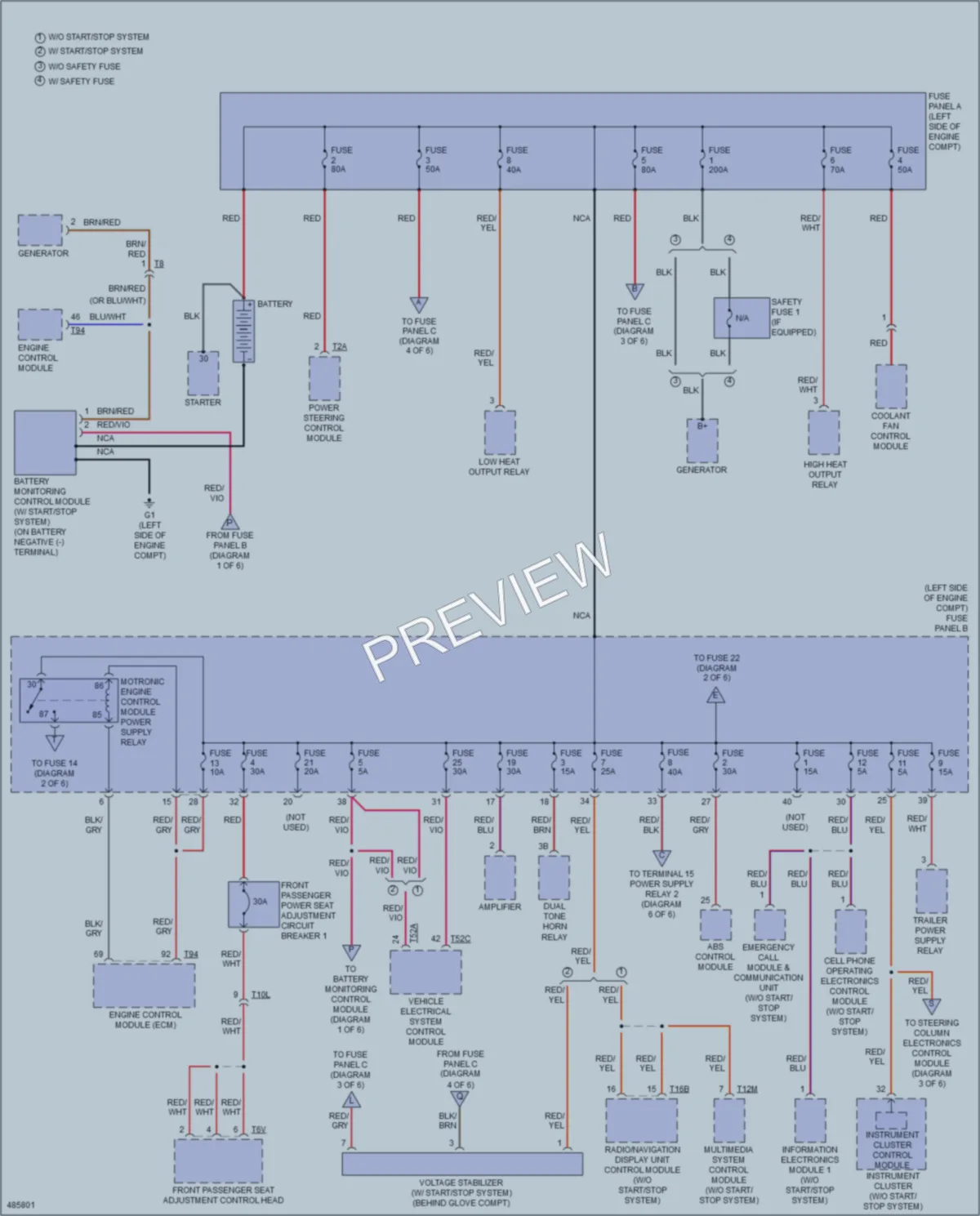 2015 Volkswagen Tiguan Power Distribution wiring diagram preview