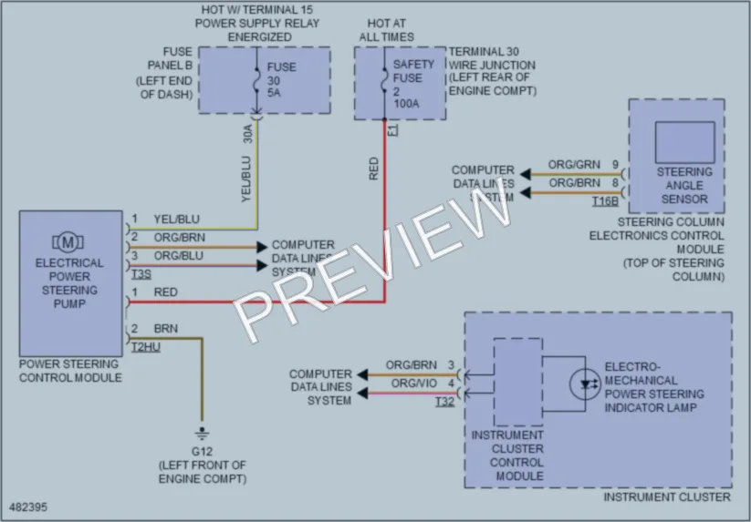 2015 Volkswagen Touareg Electronic Power Steering wiring diagram preview