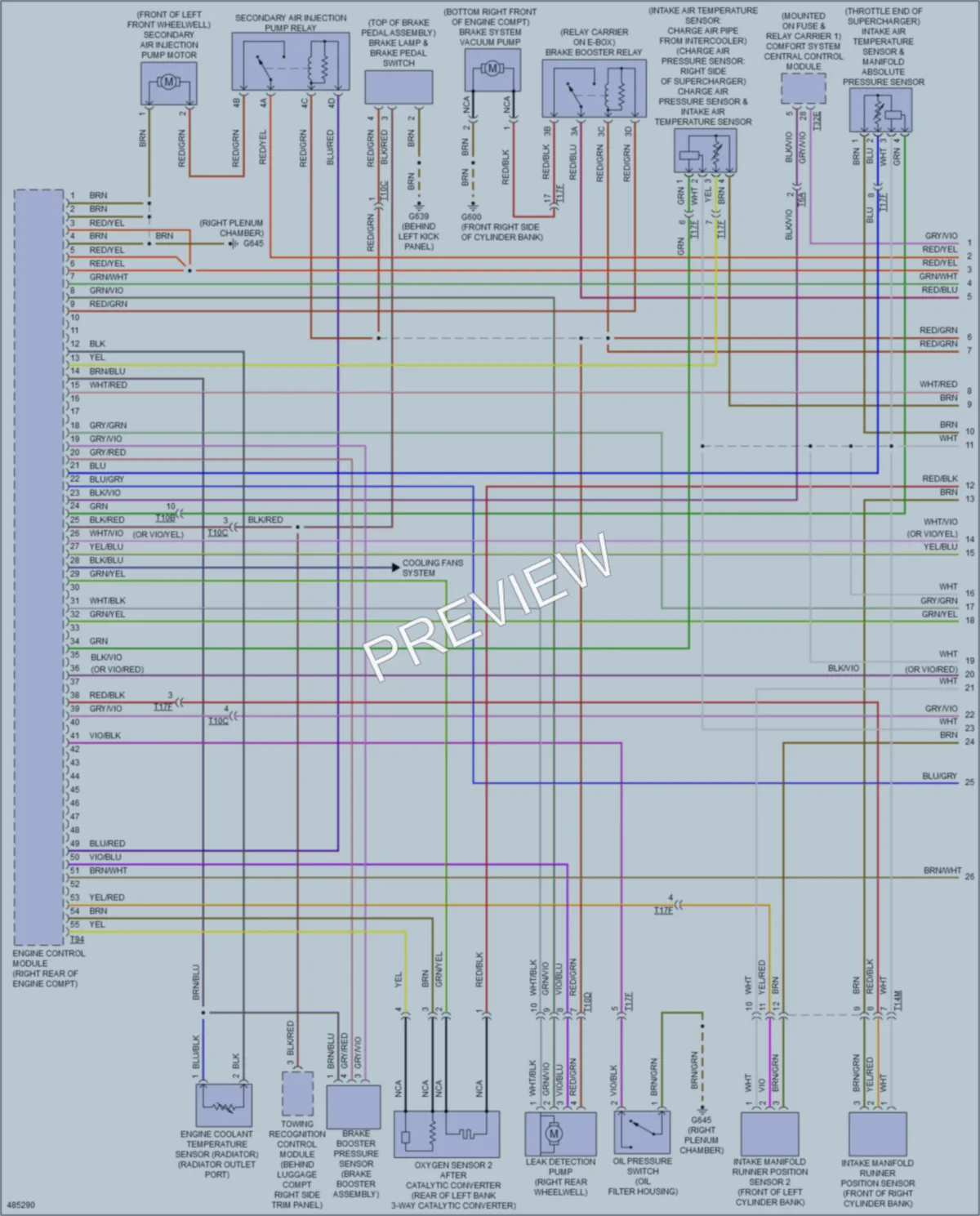 2015 Volkswagen Touareg Engine Performance wiring diagram preview