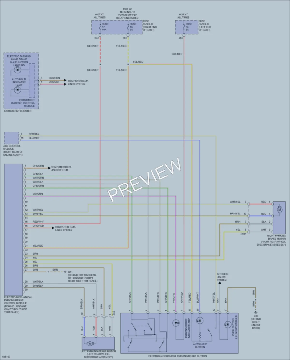 2015 Volkswagen Touareg Shift Interlock wiring diagram preview