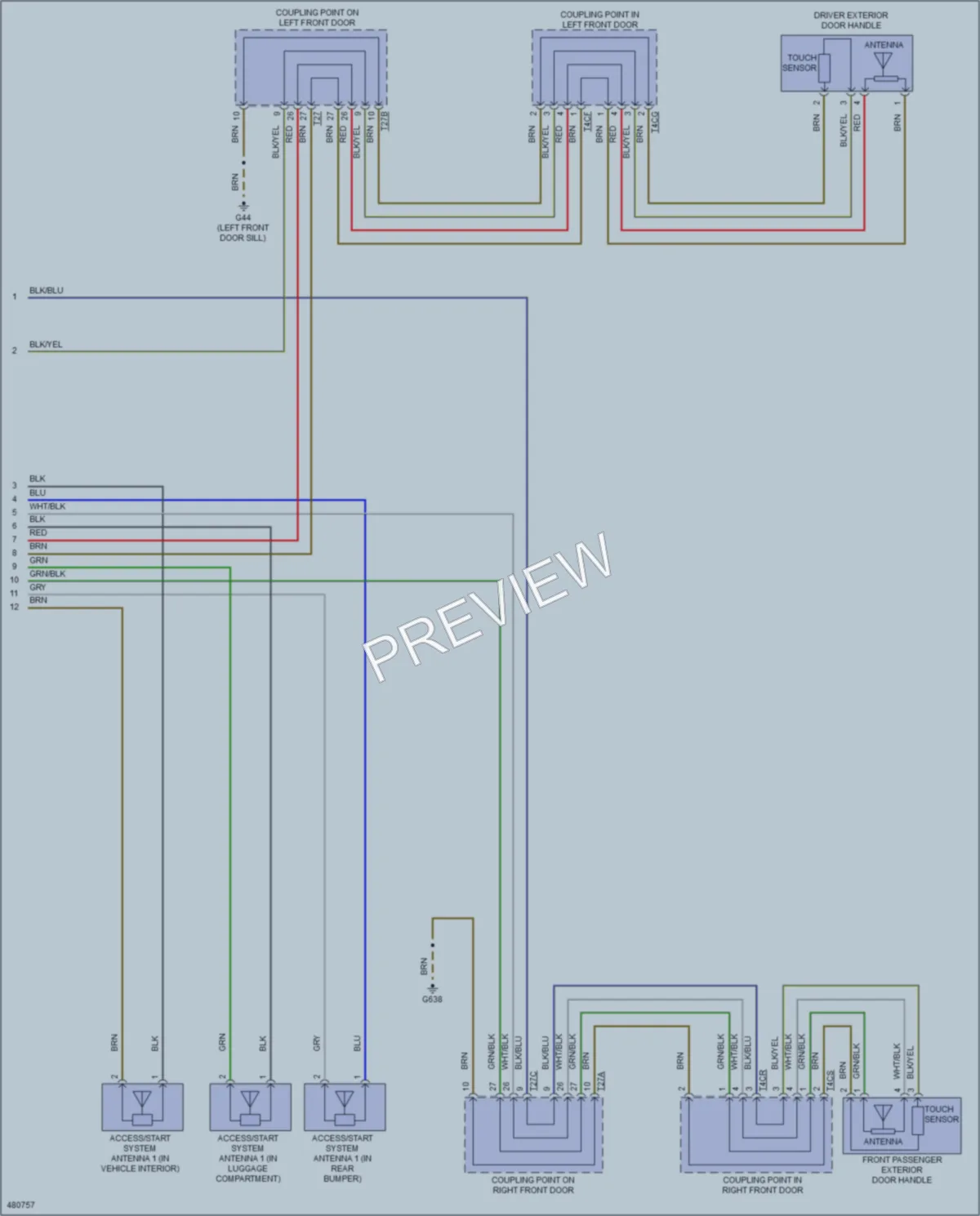 2015 Volkswagen eGolf Anti Theft wiring diagram preview