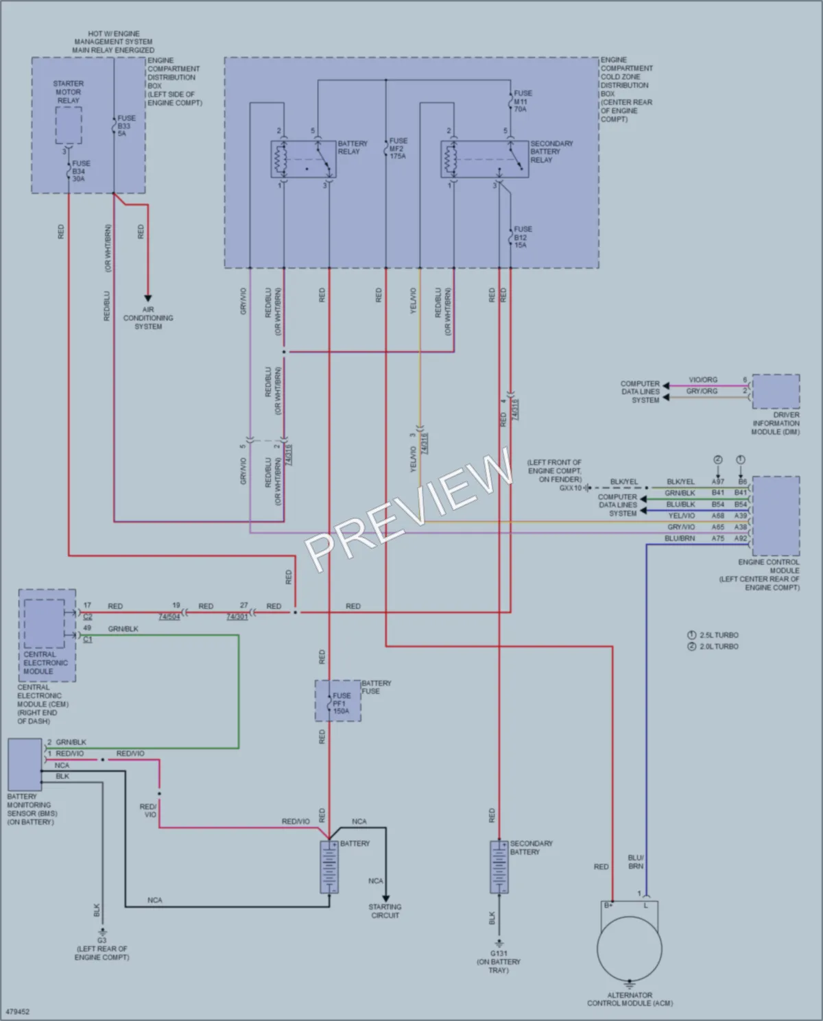 2015 Volvo S60 Starting Charging wiring diagram preview