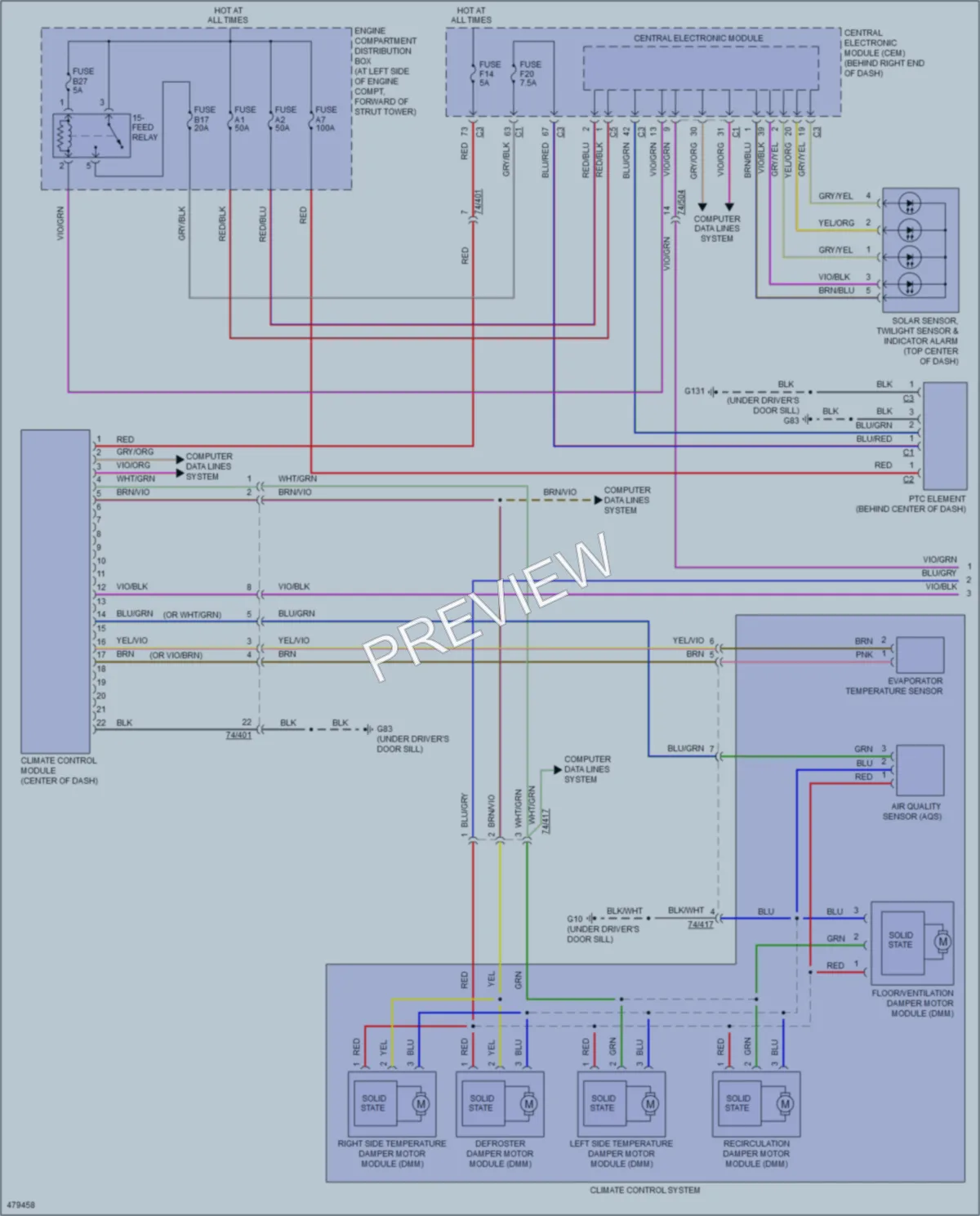 2015 Volvo S80 Air Conditioning wiring diagram preview