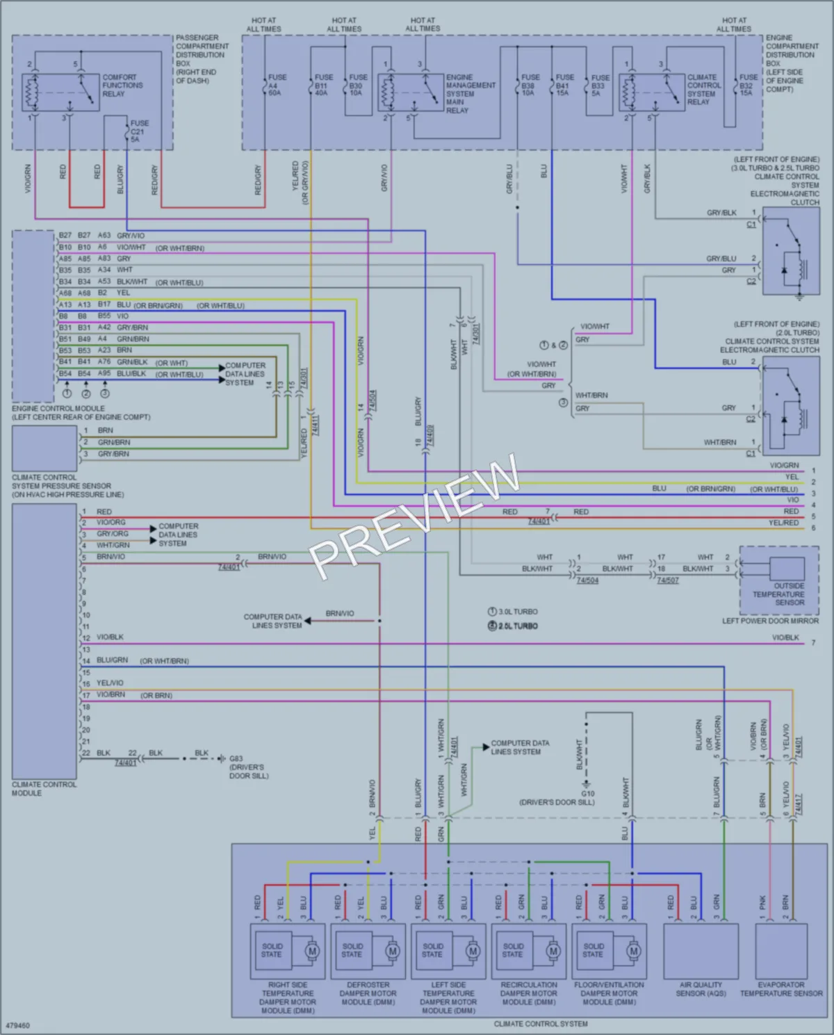2015 Volvo V60CrossCountry Air Conditioning wiring diagram preview