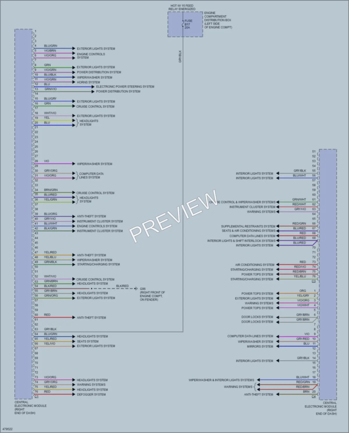 2015 Volvo V60CrossCountry Body Control Modules wiring diagram preview
