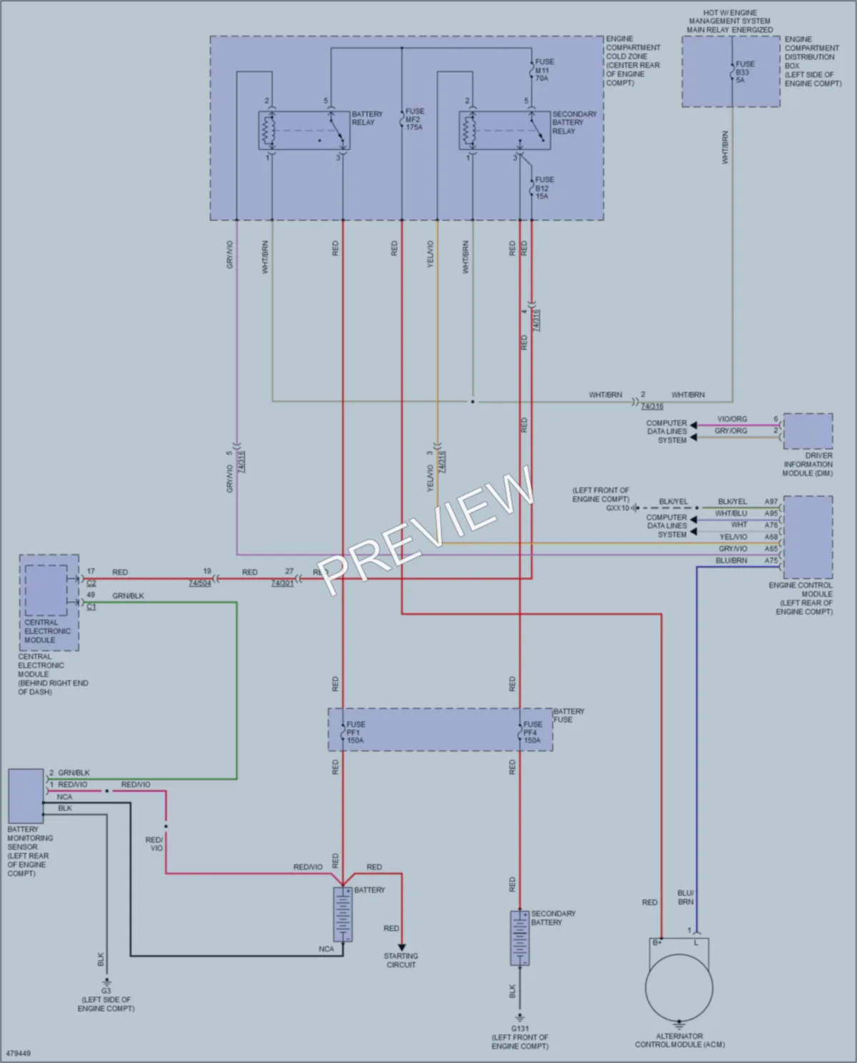 2015 Volvo XC60 Starting Charging wiring diagram preview