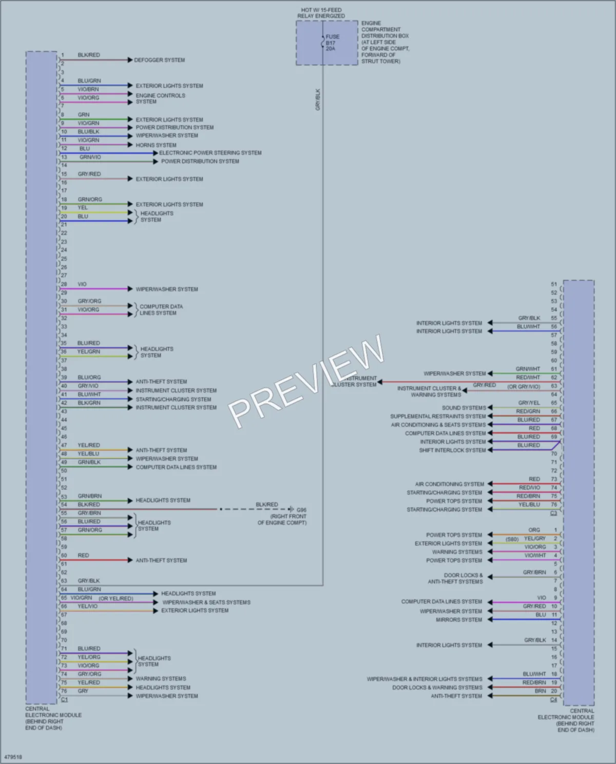 2015 Volvo XC70 Body Control Modules wiring diagram preview