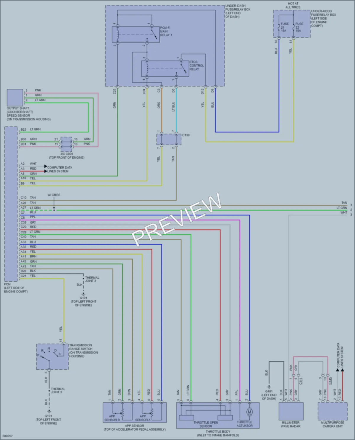 2016 Acura ILX Cruise Control wiring diagram preview