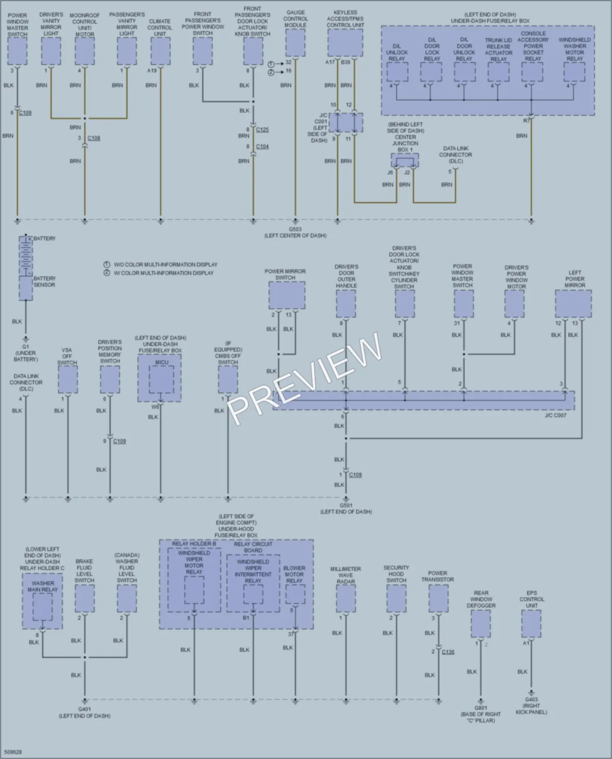 2016 Acura ILX Ground Distribution wiring diagram preview