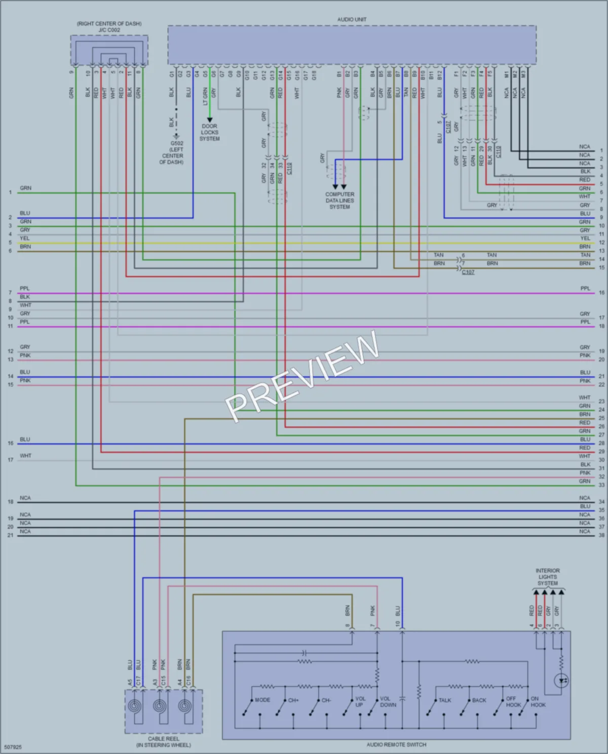 2016 Acura ILX Radio wiring diagram preview