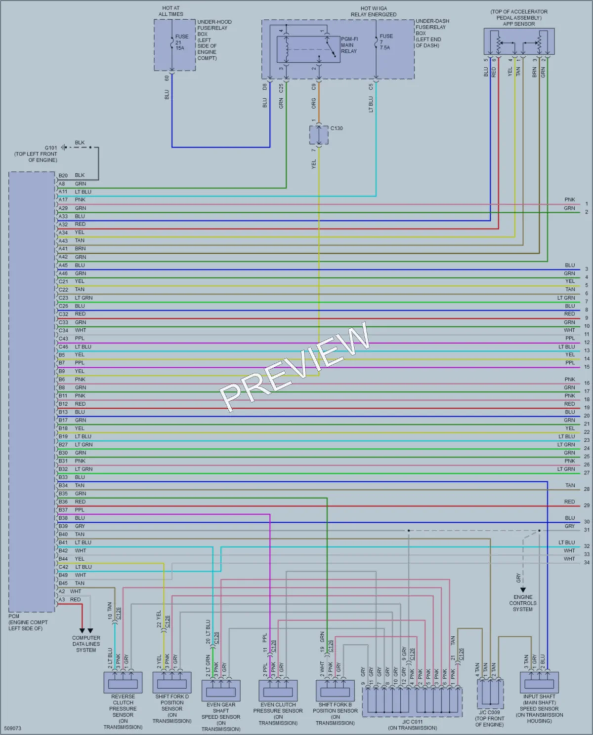 2016 Acura ILX Transmission wiring diagram preview