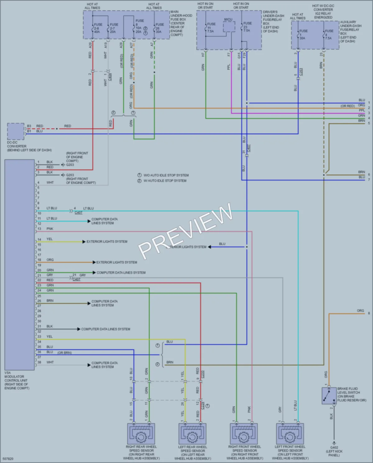 2016 Acura MDX Anti Lock Brakes wiring diagram preview