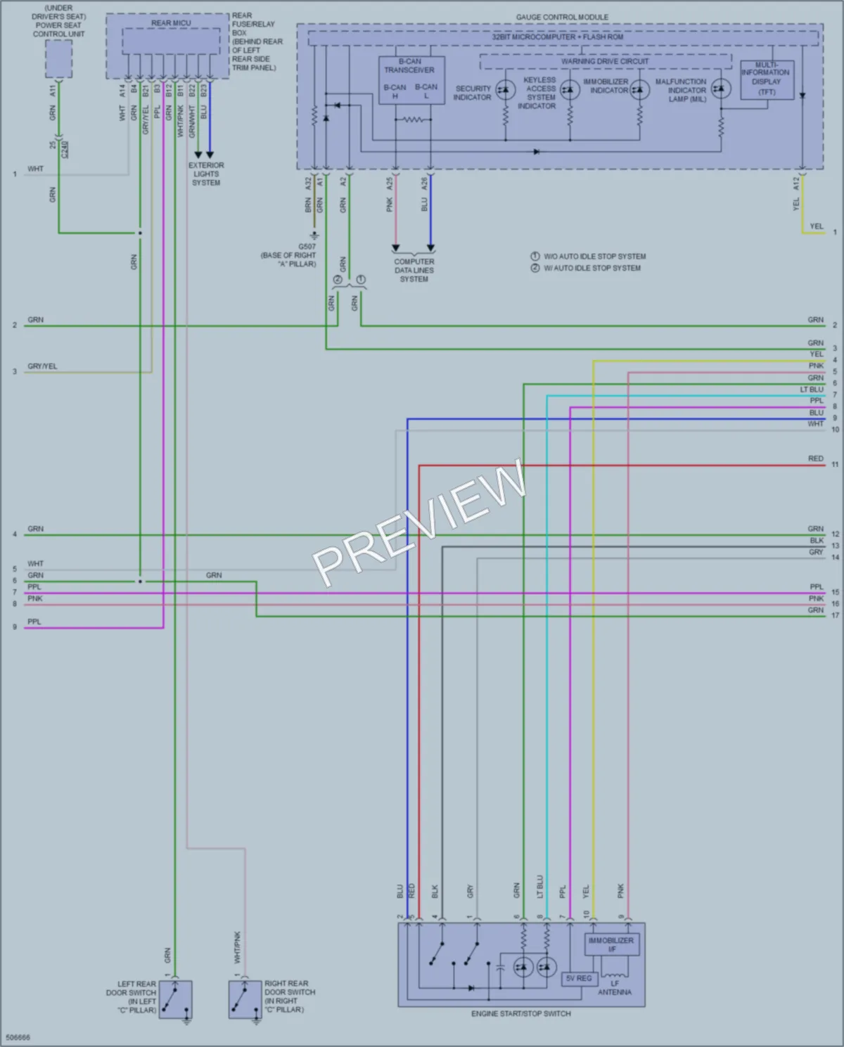 2016 Acura MDX Anti Theft wiring diagram preview
