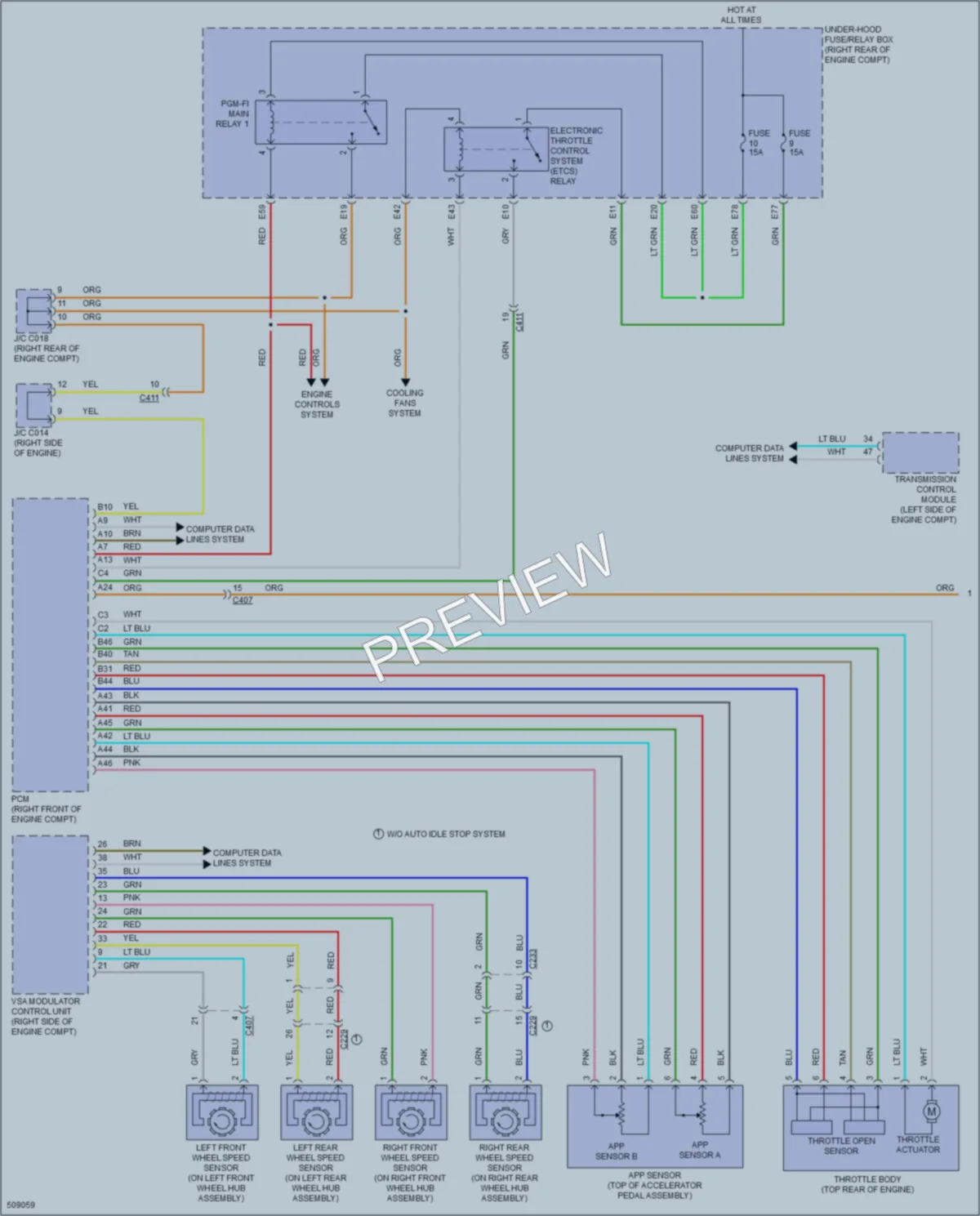 2016 Acura MDX Cruise Control wiring diagram preview