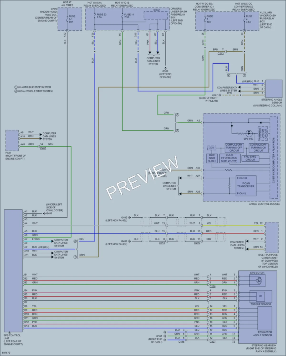 2016 Acura MDX Electronic Power Steering wiring diagram preview