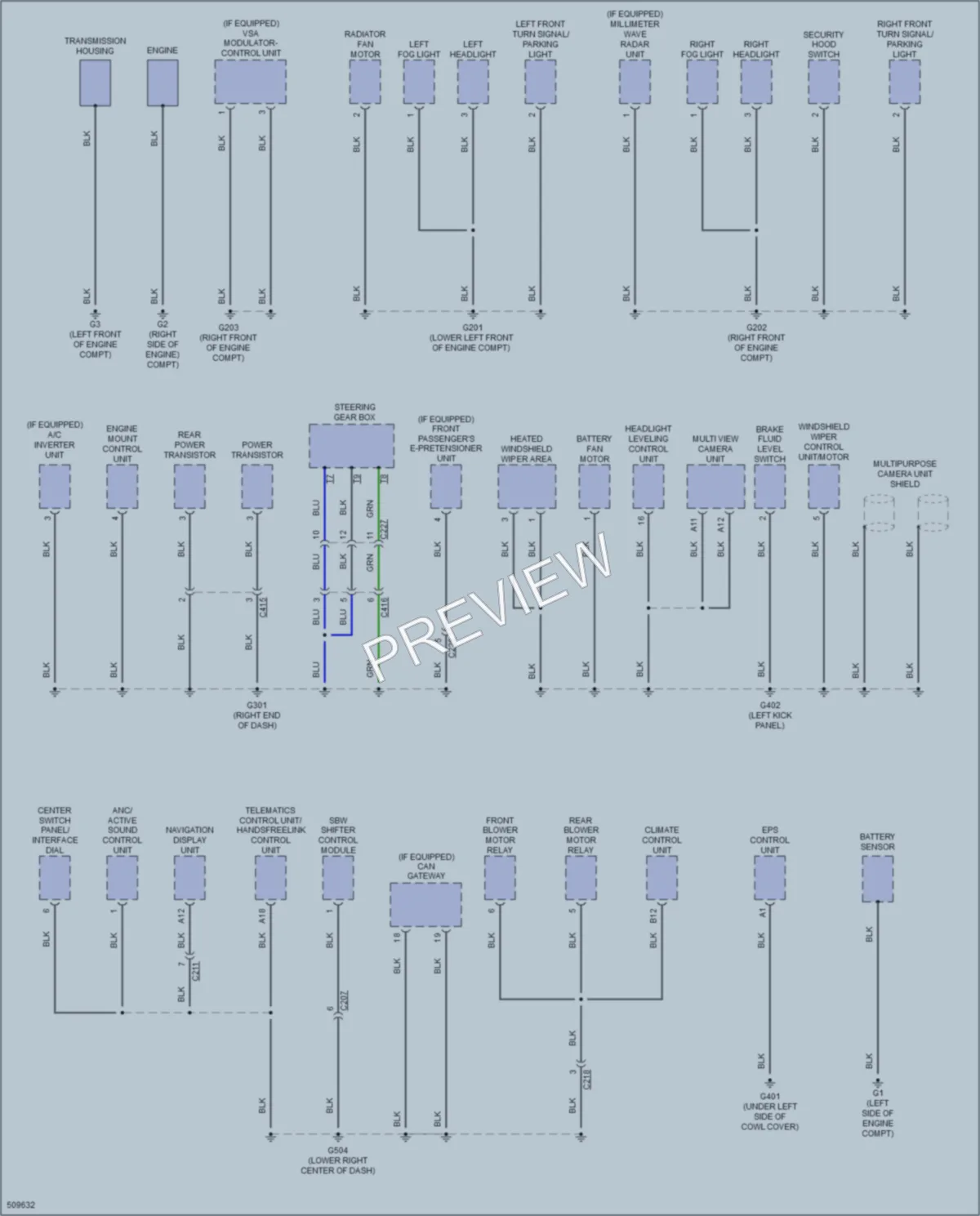 2016 Acura MDX Ground Distribution wiring diagram preview