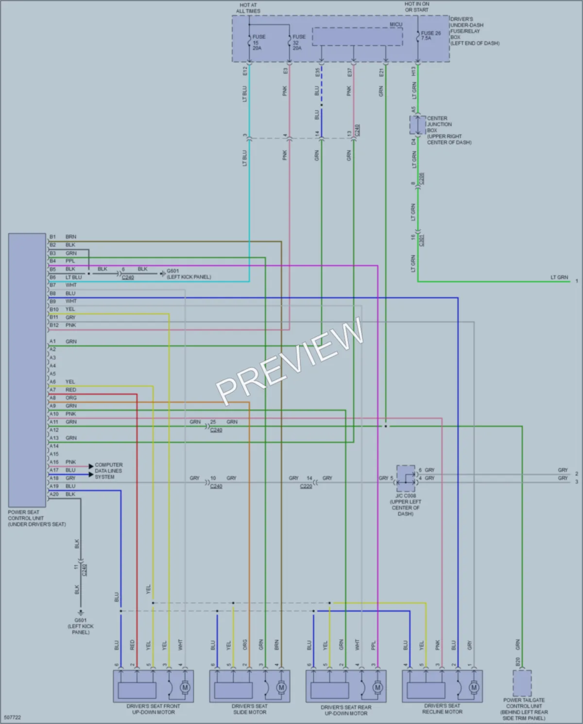 2016 Acura MDX Memory Systems wiring diagram preview