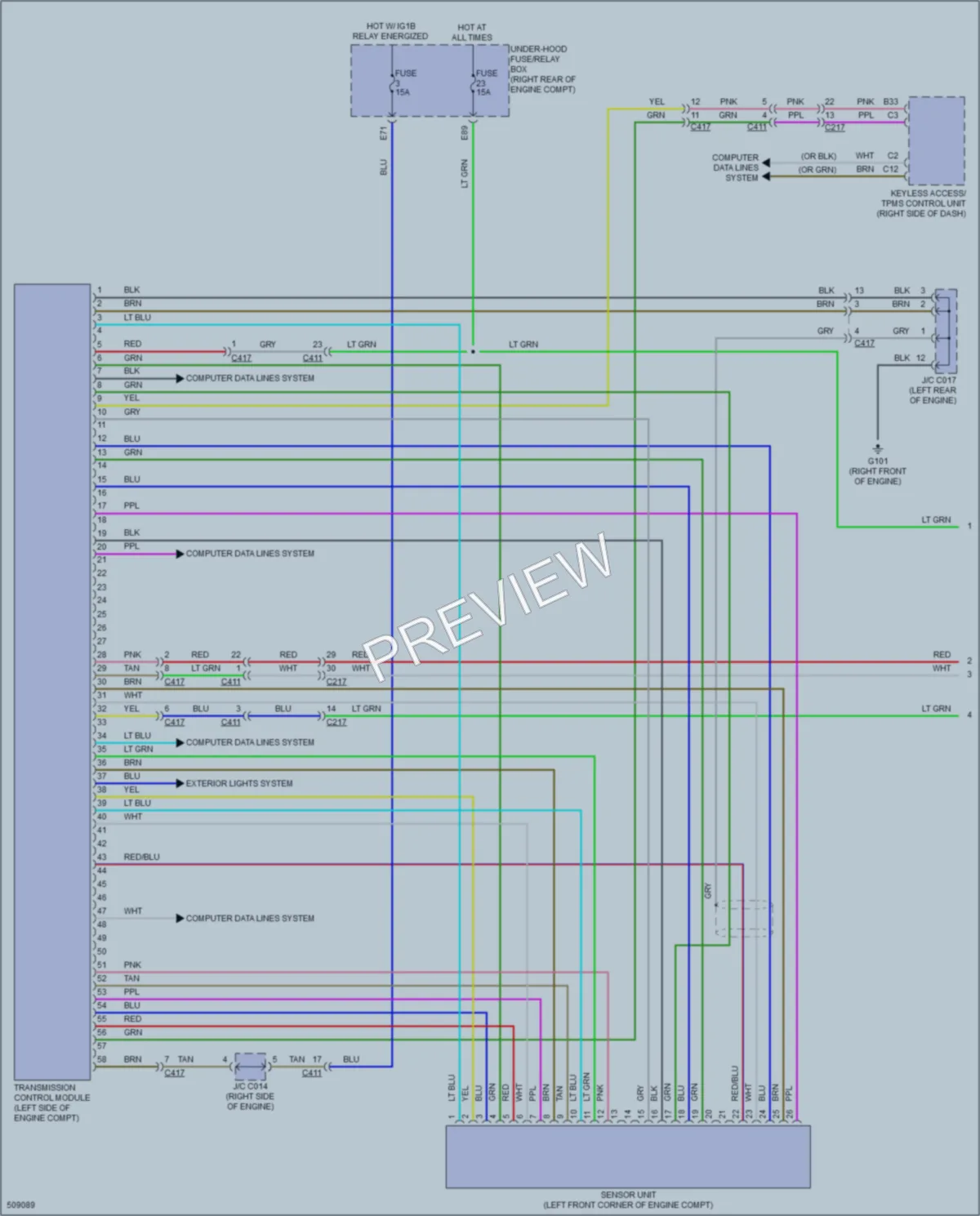 2016 Acura MDX Transmission wiring diagram preview