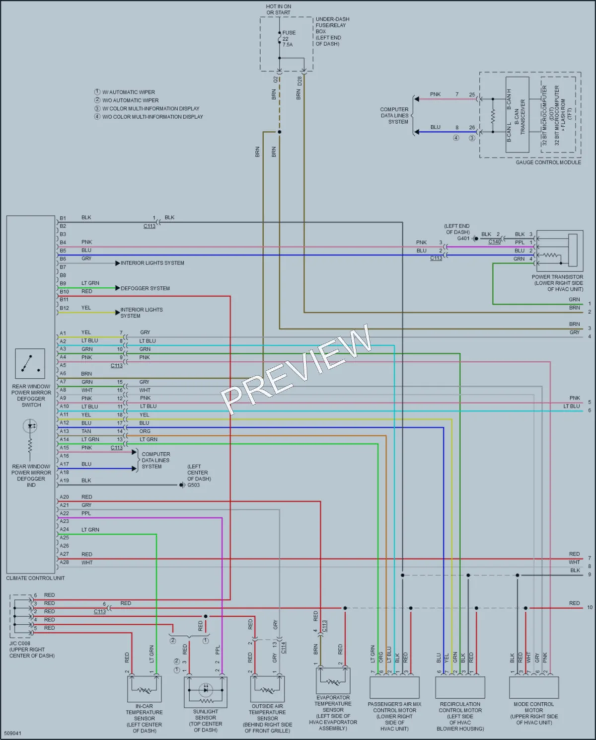 2016 Acura RDX Air Conditioning wiring diagram preview