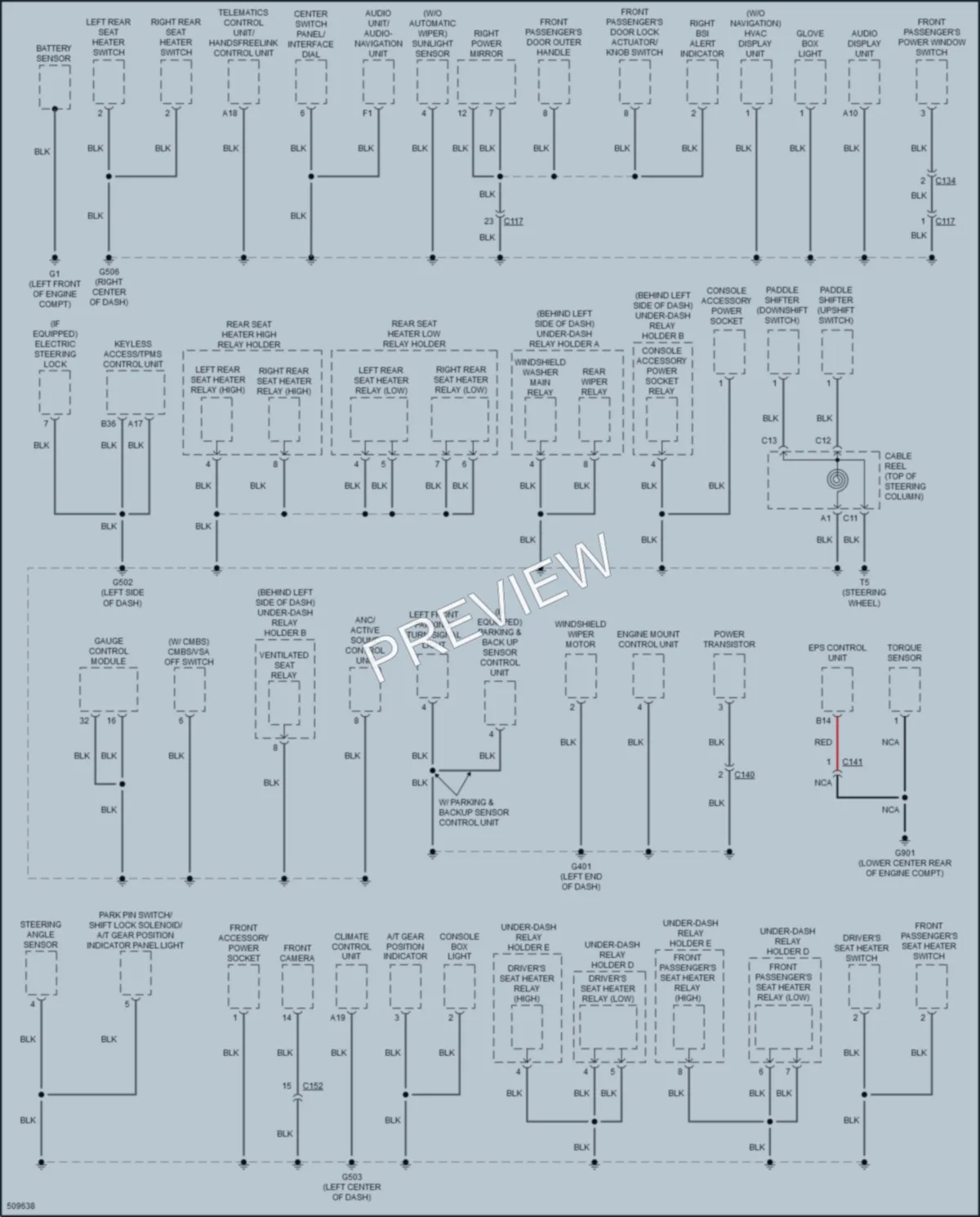 2016 Acura RDX Ground Distribution wiring diagram preview