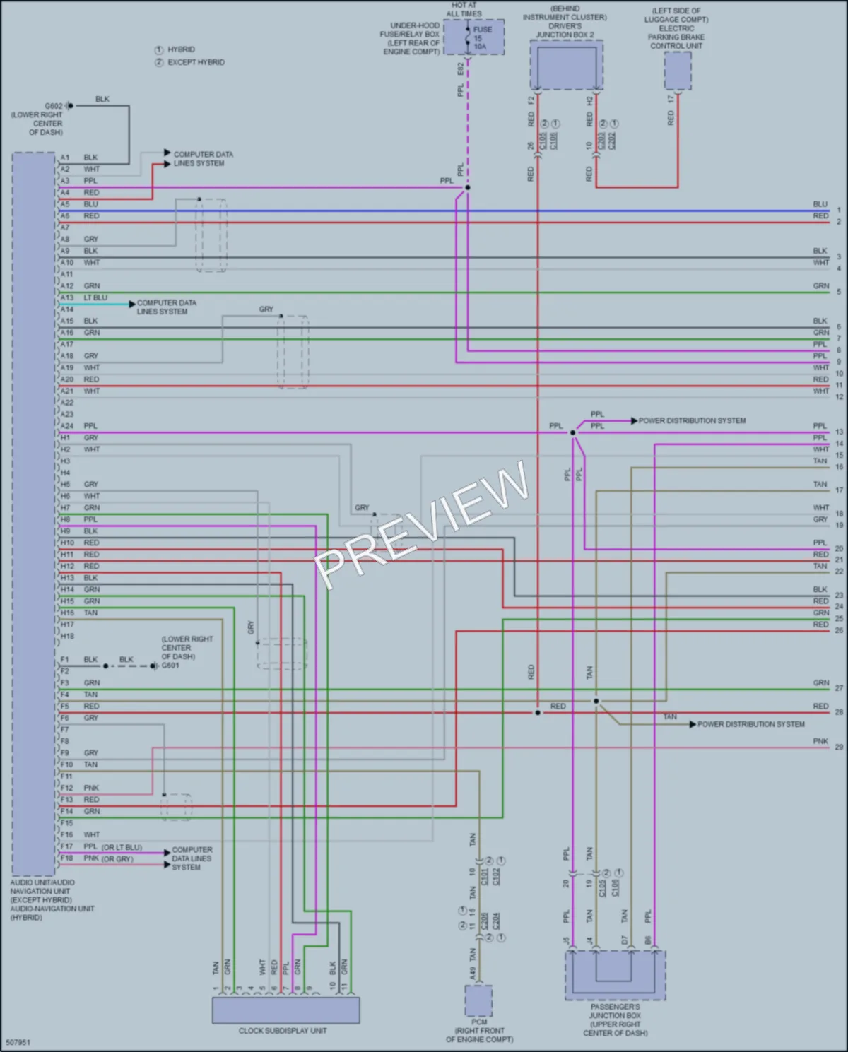2016 Acura RLX Radio wiring diagram preview