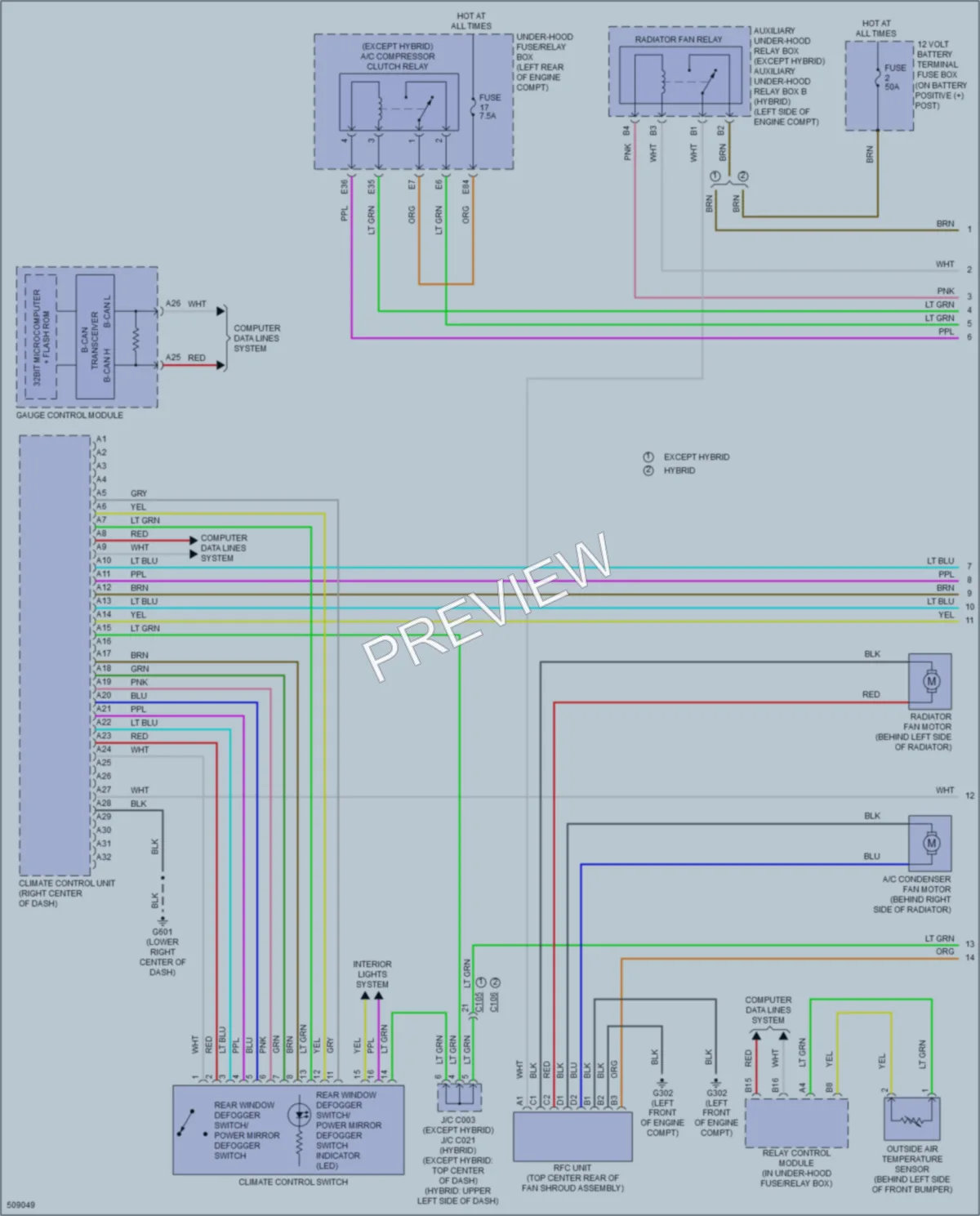 2016 Acura RLXSportHybrid Air Conditioning wiring diagram preview