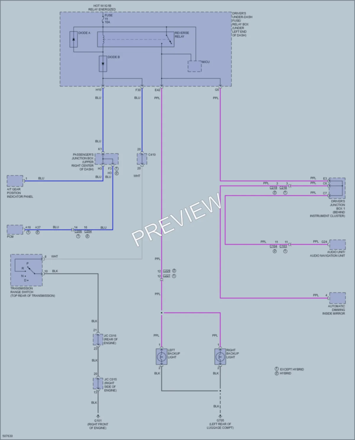 2016 Acura RLXSportHybrid Exterior Lights wiring diagram preview