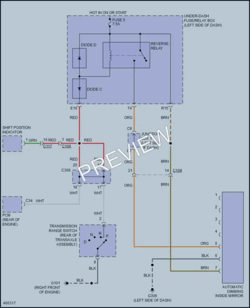 2016 Acura TLX Power Mirrors wiring diagram preview