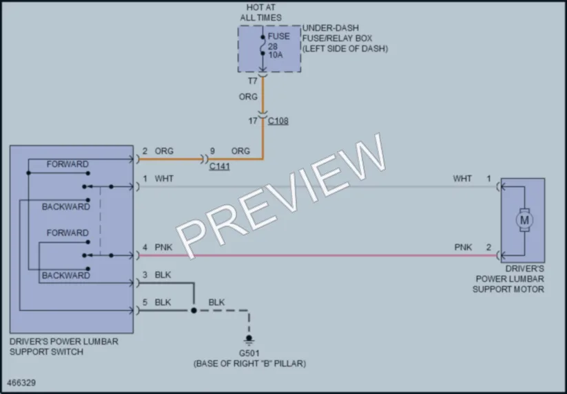 2016 Acura TLX Power Seats wiring diagram preview