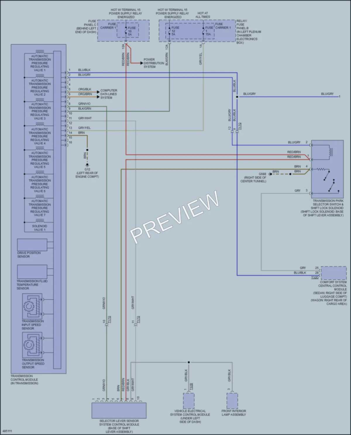 2016 Audi A4allroad Transmission wiring diagram preview