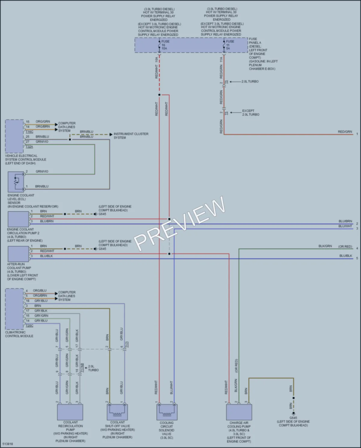 2016 Audi A6 Cooling Fan wiring diagram preview
