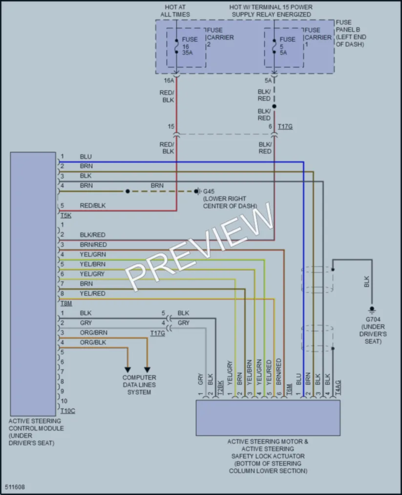 2016 Audi A6 Electronic Power Steering wiring diagram preview