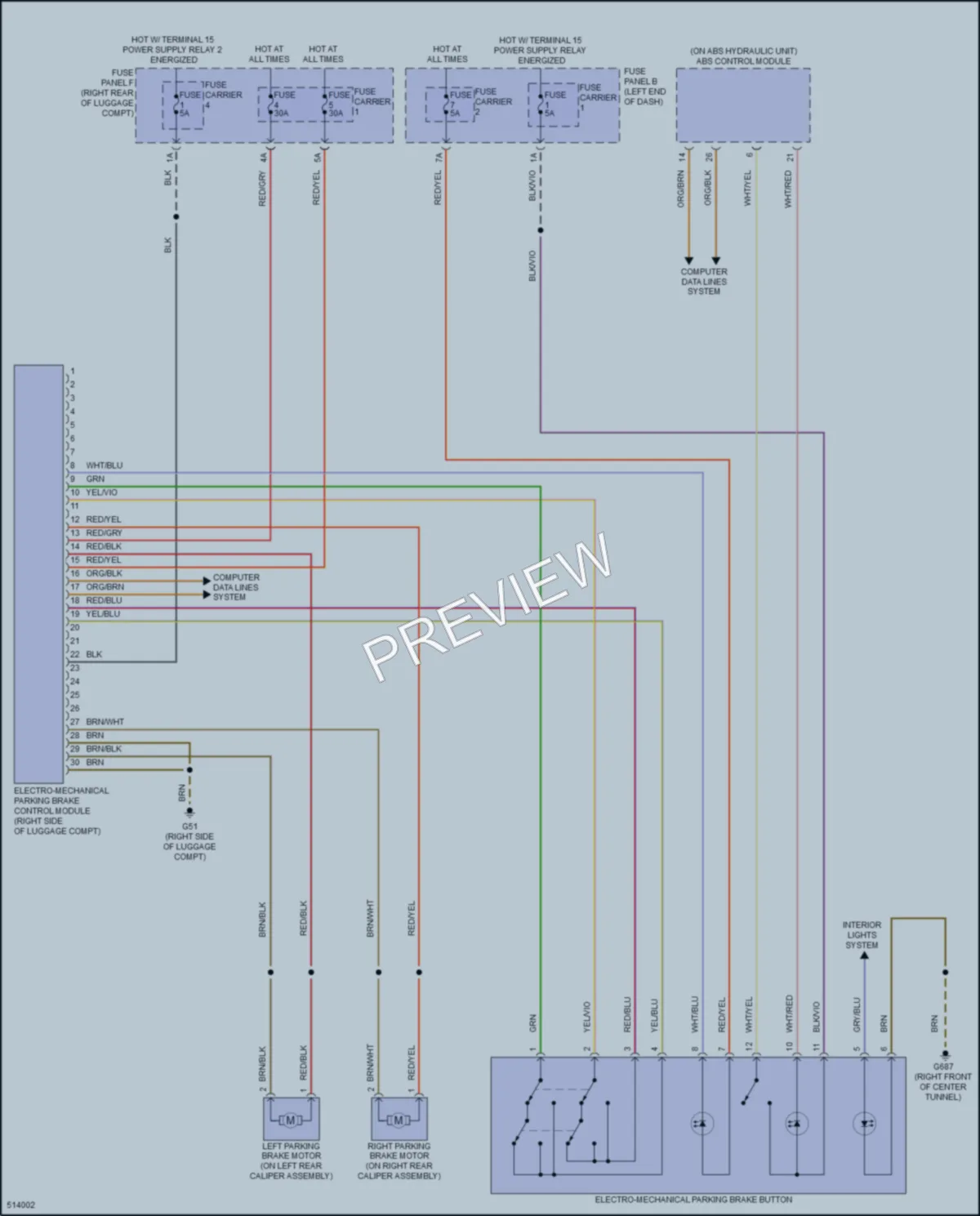 2016 Audi A7 Shift Interlock wiring diagram preview