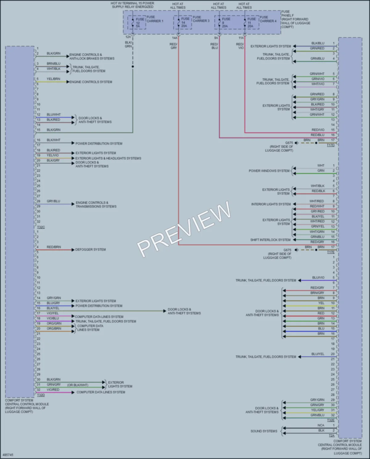 2016 Audi A8 Body Control Modules wiring diagram preview
