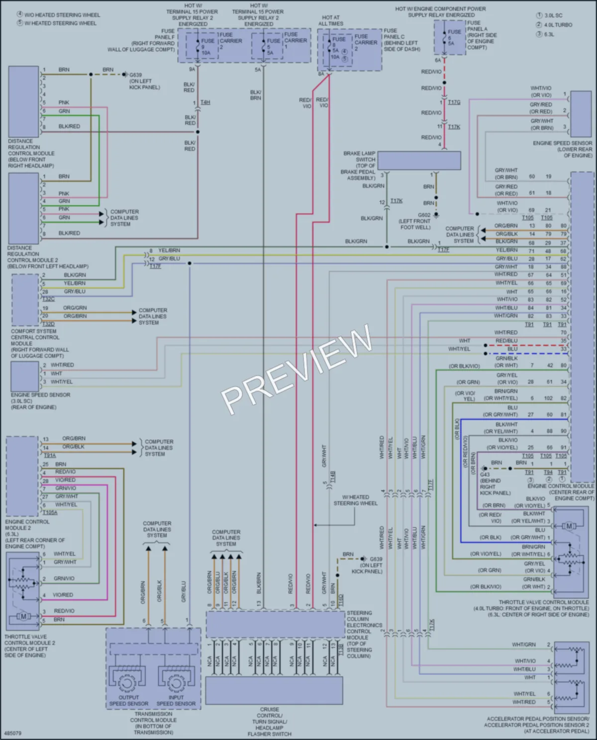 2016 Audi A8 Cruise Control wiring diagram preview