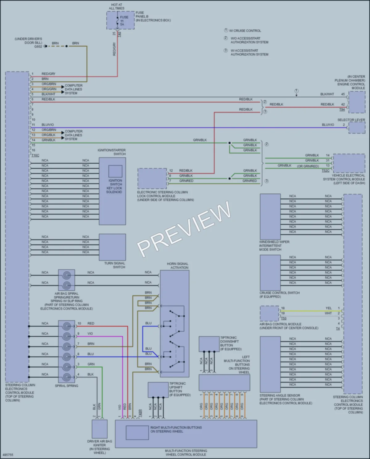 2016 Audi Q3 Body Control Modules wiring diagram preview