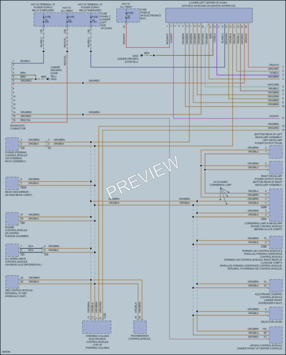 2016 Audi Q3 Computer Data Lines wiring diagram preview