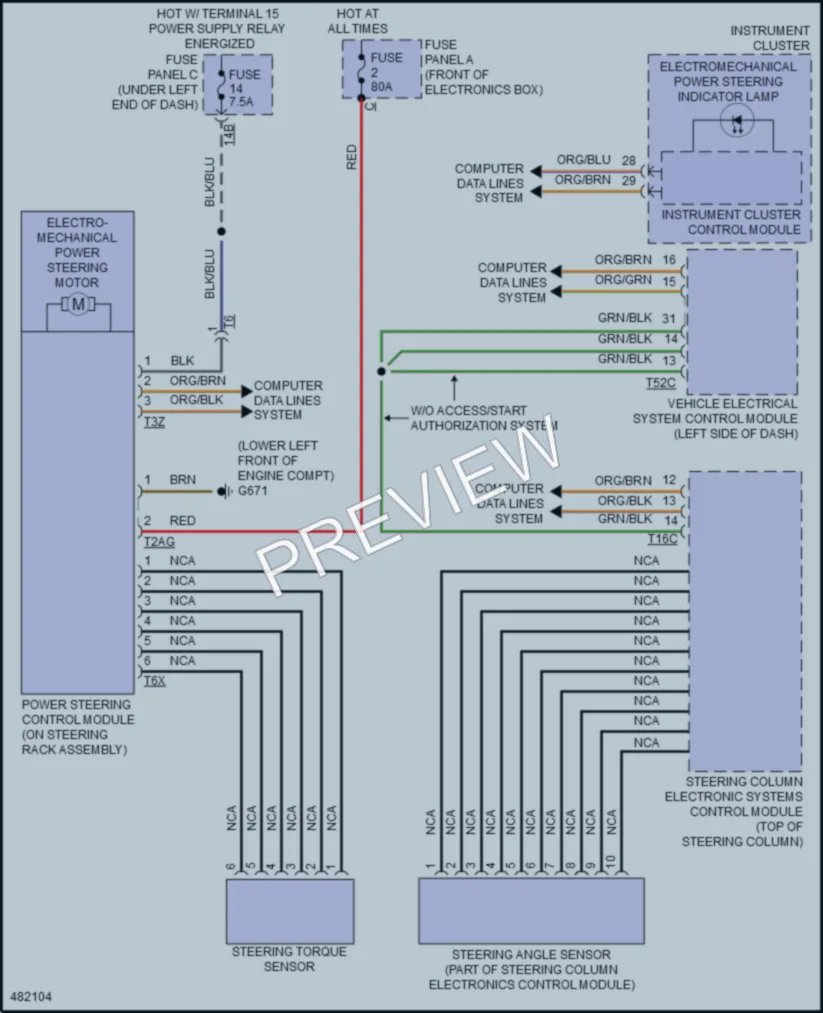 2016 Audi Q3 Electronic Power Steering wiring diagram preview