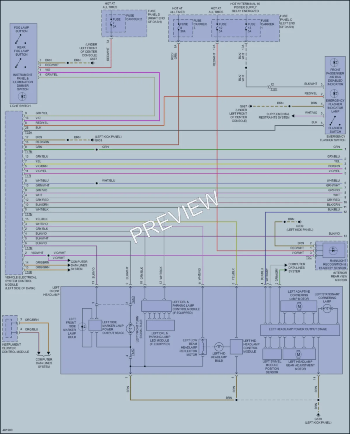 2016 Audi Q5 Headlights wiring diagram preview