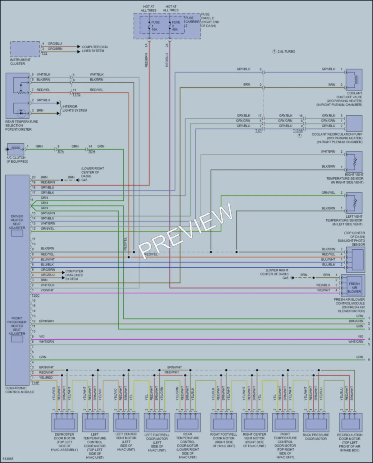 2016 Audi S6 Air Conditioning wiring diagram preview