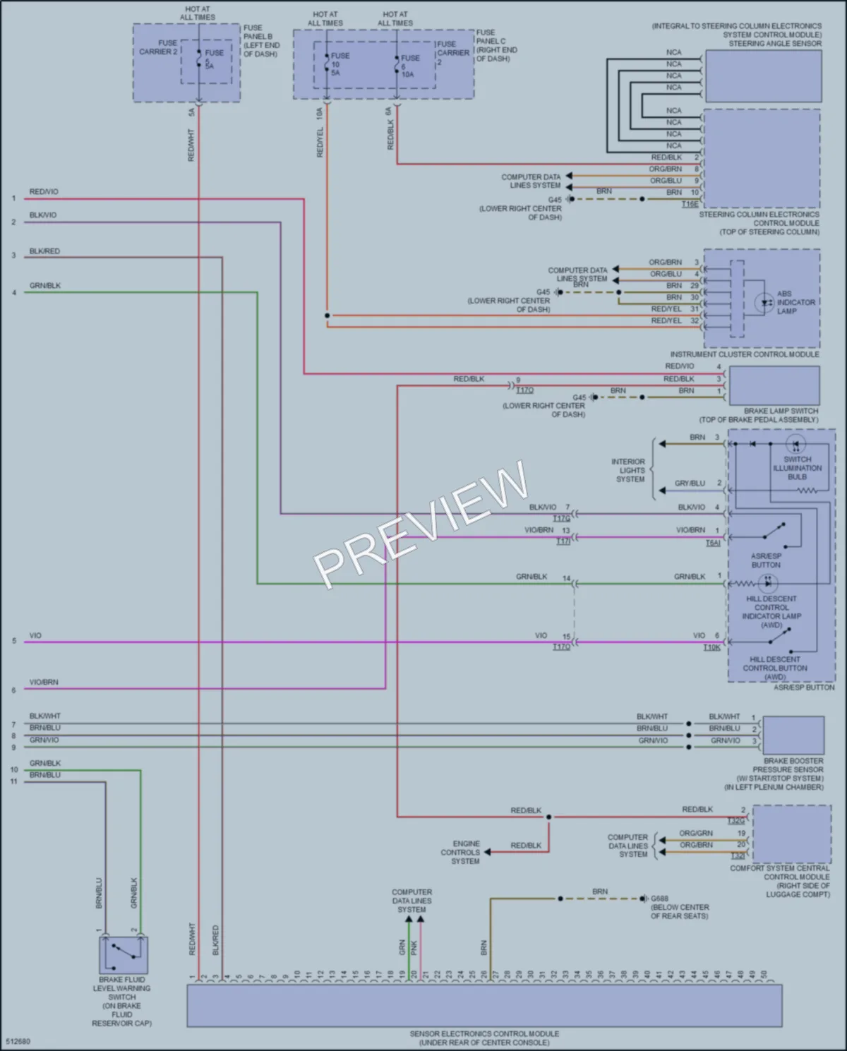 2016 Audi S6 Anti Lock Brakes wiring diagram preview