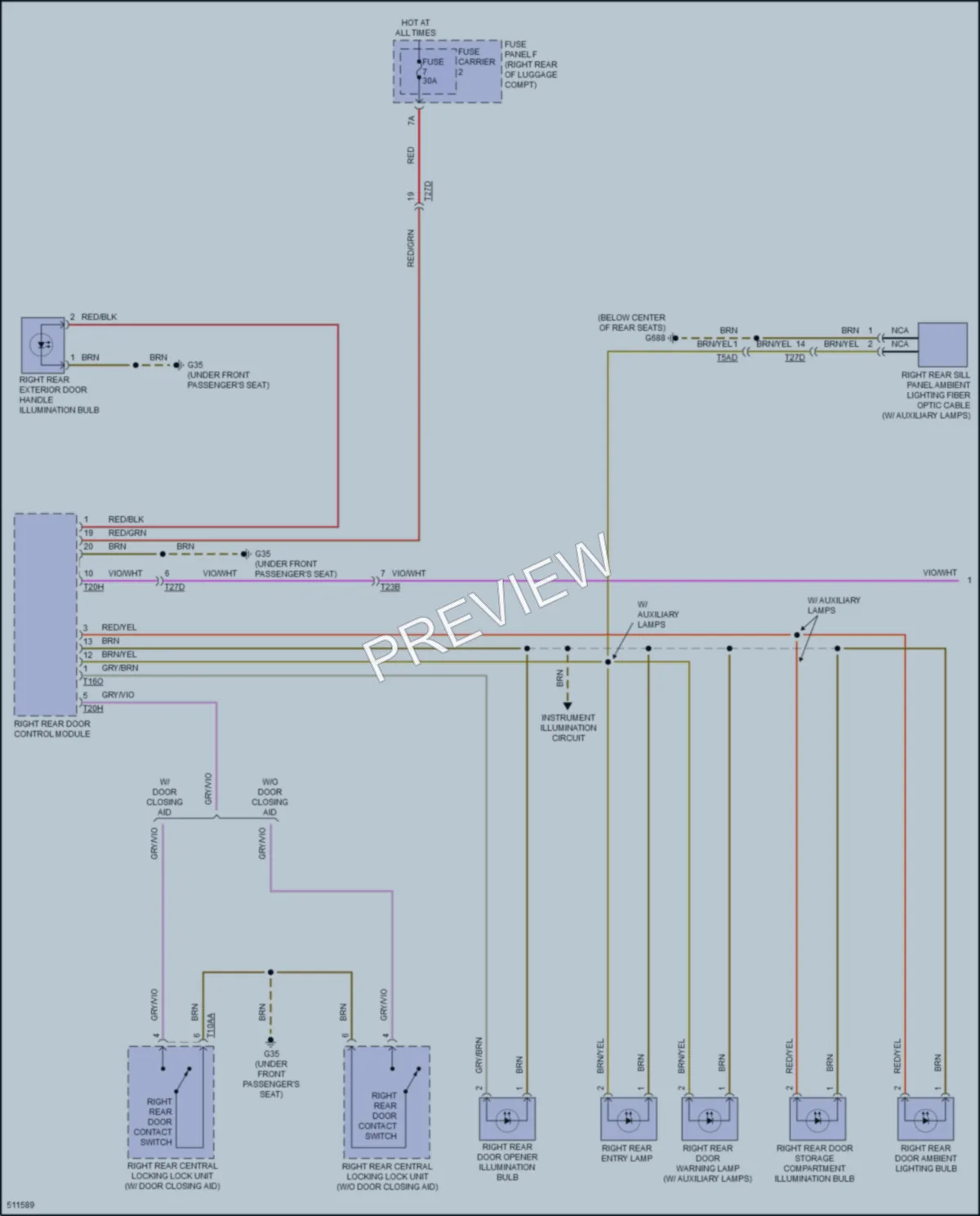 2016 Audi S6 Interior Lights wiring diagram preview