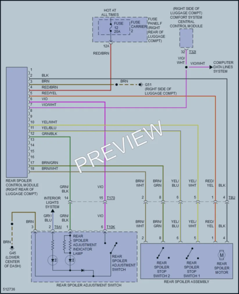 2016 Audi S7 Active Bodyworks wiring diagram preview